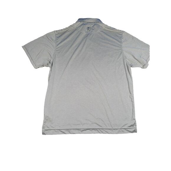Footjoy Polo Mens Size XL Grey White Striped Performance Golf Short Sleeve - Picture 2 of 7